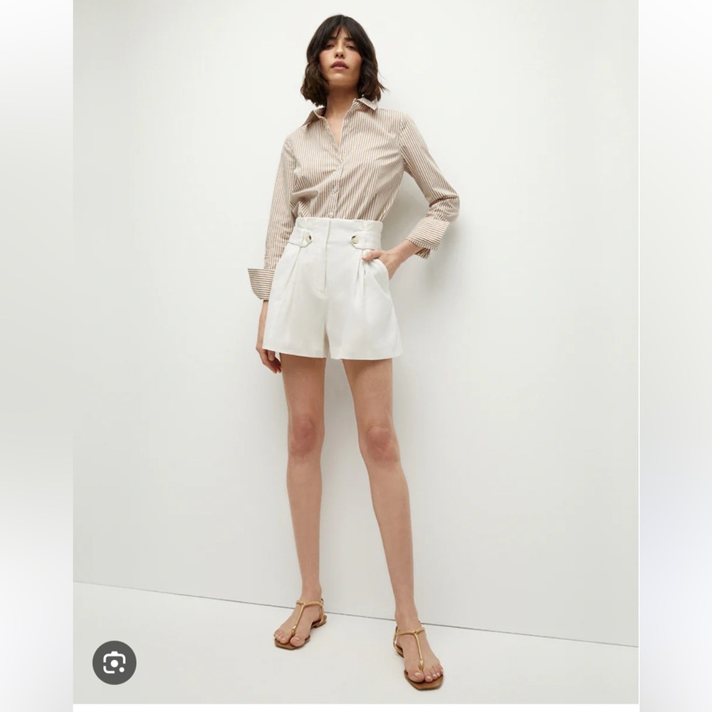 Veronica beard Franzi Stretch Linen shorts